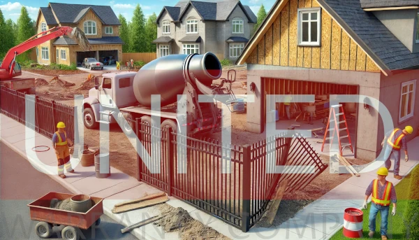 Here’s an illustration depicting the construction oversight story, showing the cement truck damaging the black aluminum fence next to a construction site.